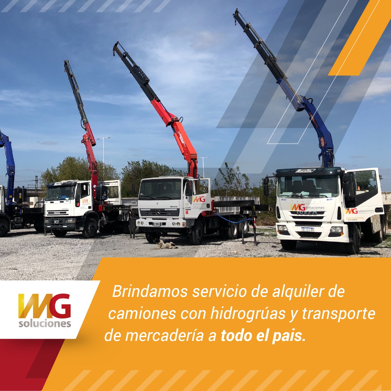 Flota de camiones con hidrogrúas IMG Soluciones
